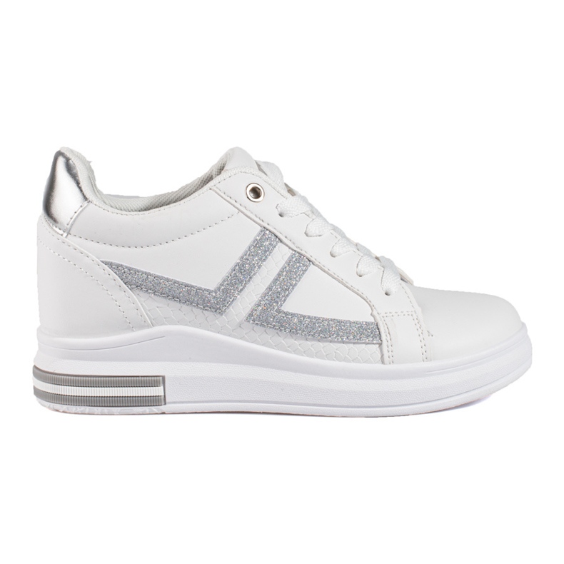 Deportivas blancas con cuña oculta de Shelovet blanco Deportivas blancas con cuña oculta de Shelovet blanco