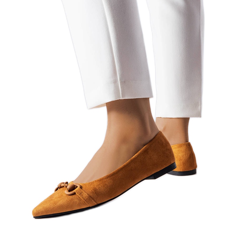 Bailarinas marrones con puntera en punta de Aimé marrón Bailarinas marrones con puntera en punta de Aimé marrón