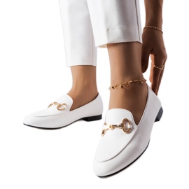 Mocasines blancos con hebilla Philip