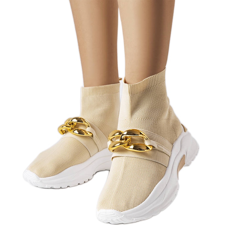 Deportivas beige con cadena de Baptiste Deportivas beige con cadena de Baptiste