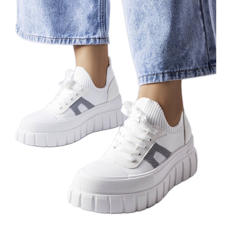 Zapatillas Charpentier blancas con plataforma blanco Zapatillas Charpentier blancas con plataforma blanco