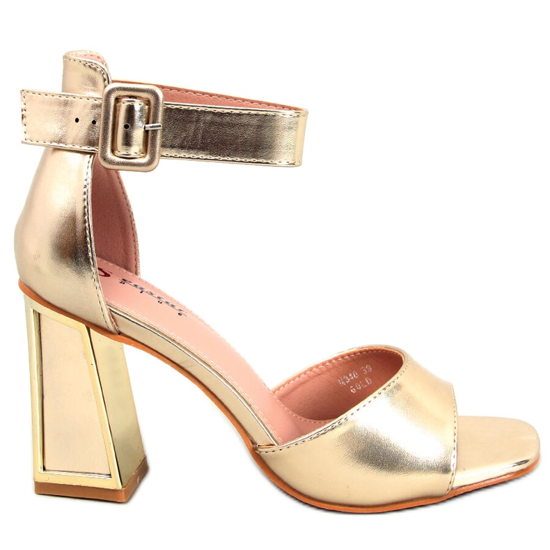 Seastar Sandalias de tacón con cinturón Ellen Gold dorado
