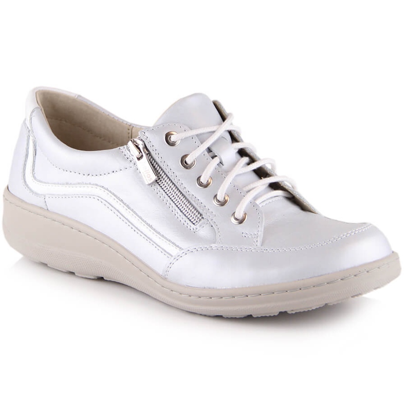 Zapatos plata cuña mujer piel Helios 411