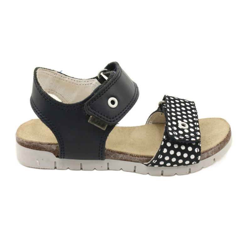 Bartek Sandalias de cuero azul marino de chicas en puntos