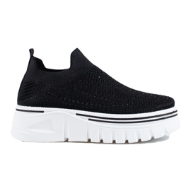 Deportivas negras de textil con suela gruesa de T.Sokolski negro
