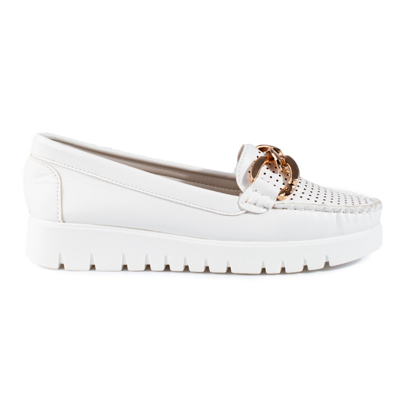 W. Potocki Mocasines en una suela gruesa con una cadena Potocki blanco W. Potocki Mocasines en una suela gruesa con una cadena Potocki blanco