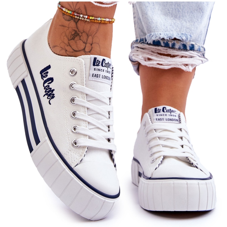 Zapatillas de Mujer En La Plataforma Lee Cooper LCW-23-31-1802L Blanco