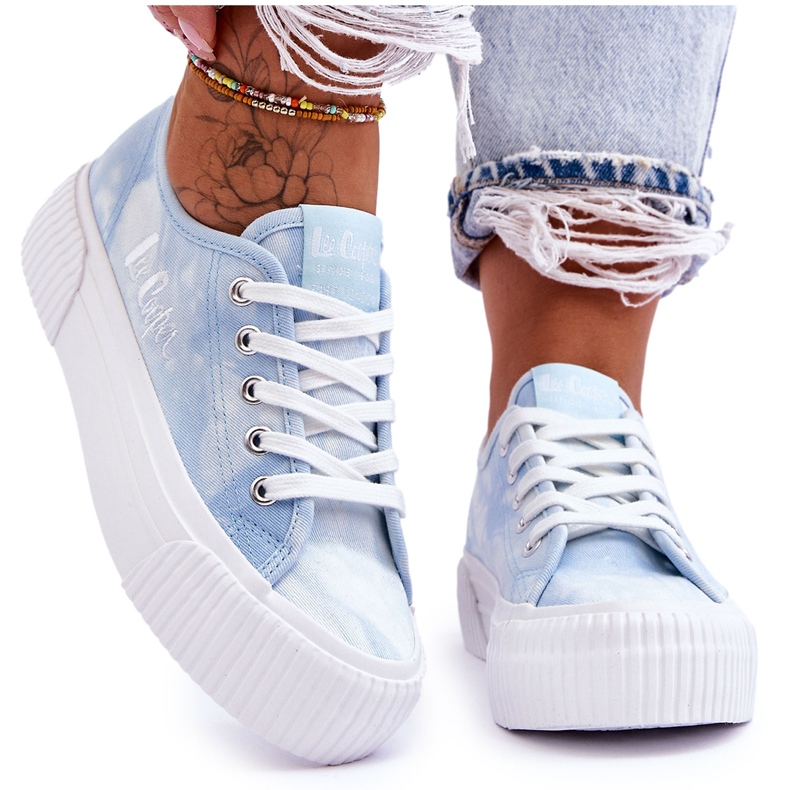 Zapatillas con plataforma Lee Cooper LCW-23-31-1782L Azul