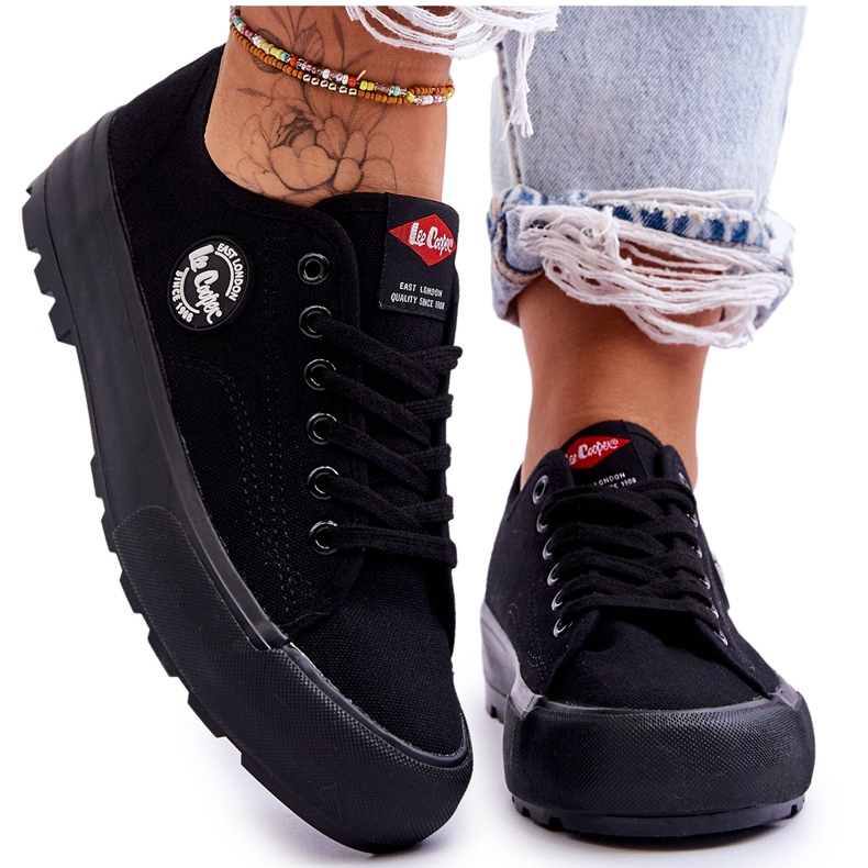 Zapatillas de Mujer con Plataforma Baja Lee Cooper LCW-23-44-1652L Negro