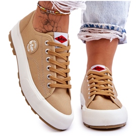 Zapatillas de Mujer con Plataforma Baja Lee Cooper LCW-23-44-1655L Beige