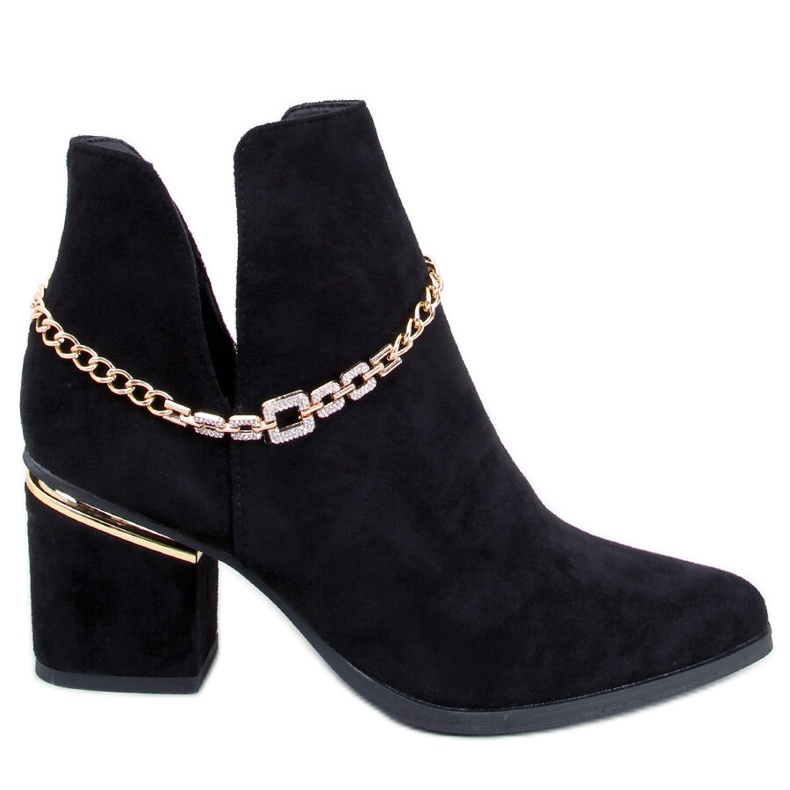 BM Botines tacón primavera Virginia Black negro