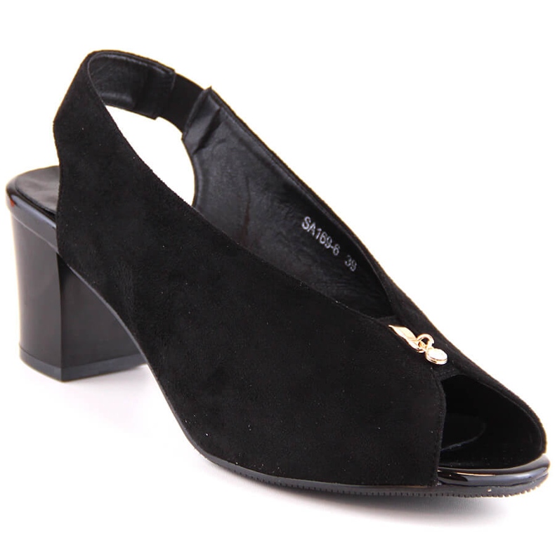 M. DASZYŃSKI Sandalias mujer slip-on ante negro M.Daszyński SA169-6 M. DASZYŃSKI Sandalias mujer slip-on ante negro M.Daszyński SA169-6