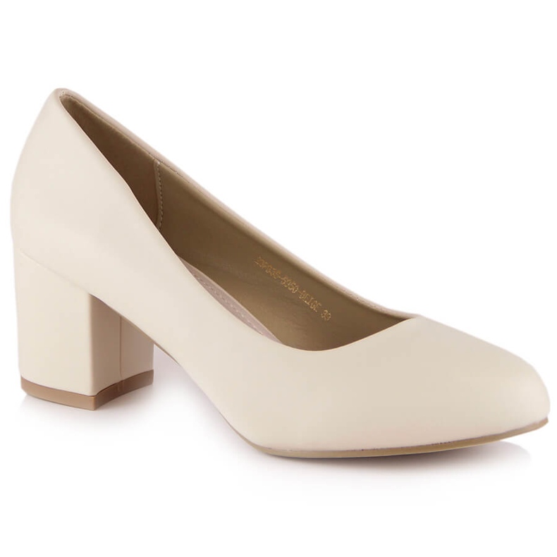 Bombas beige de mujer en el poste eVento 5950