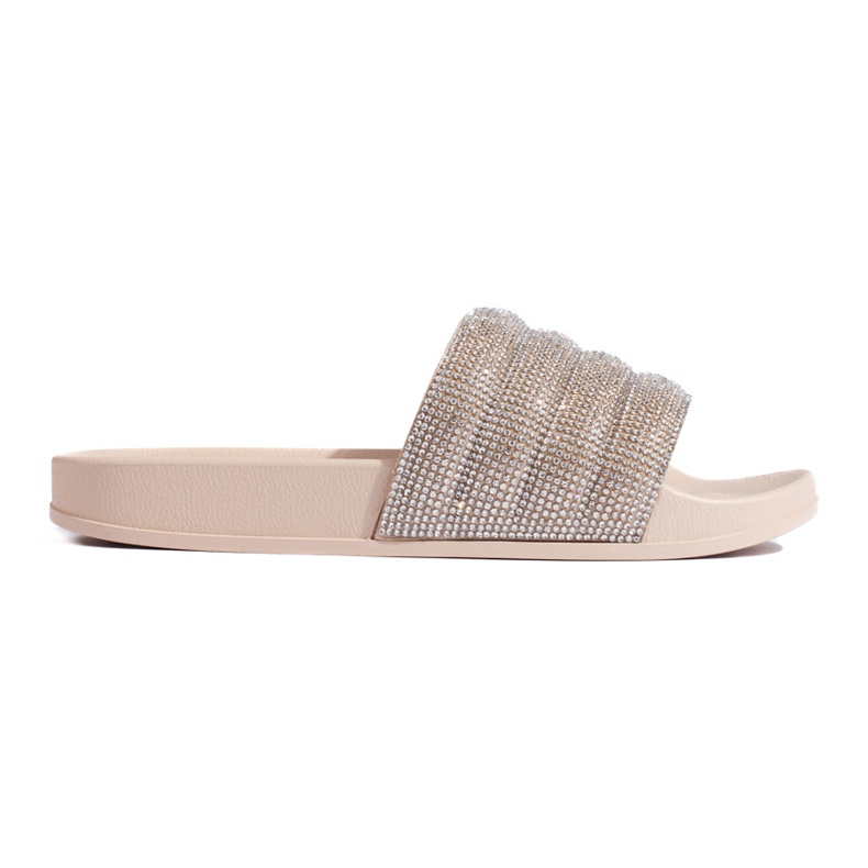 Chanclas beige con pedrería de Shelovet