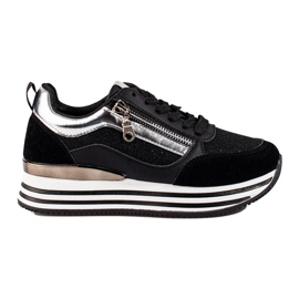 Zapatillas negras en la plataforma Shelovet negro