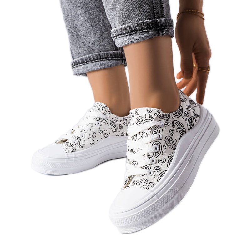 Zapatillas blancas con plataforma de Bélair blanco