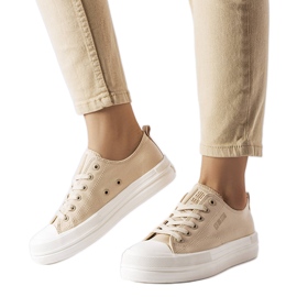 Zapatillas beige con plataforma de Big Star LL274969