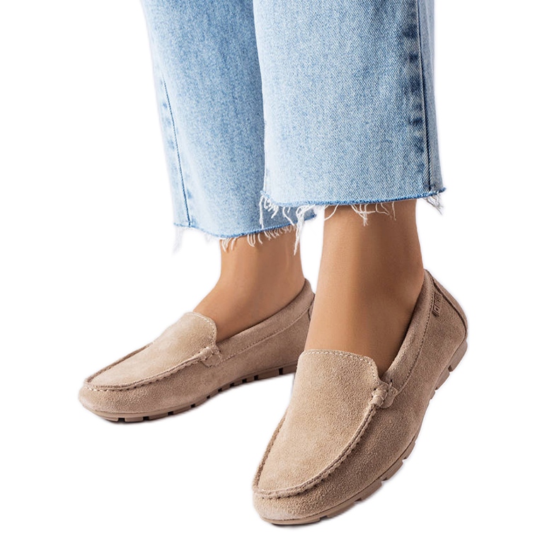 Mocasines piel beige Big Star JJ274658