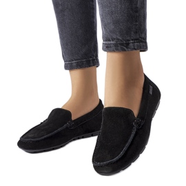 Mocasines Big Star piel negra JJ274654 negro