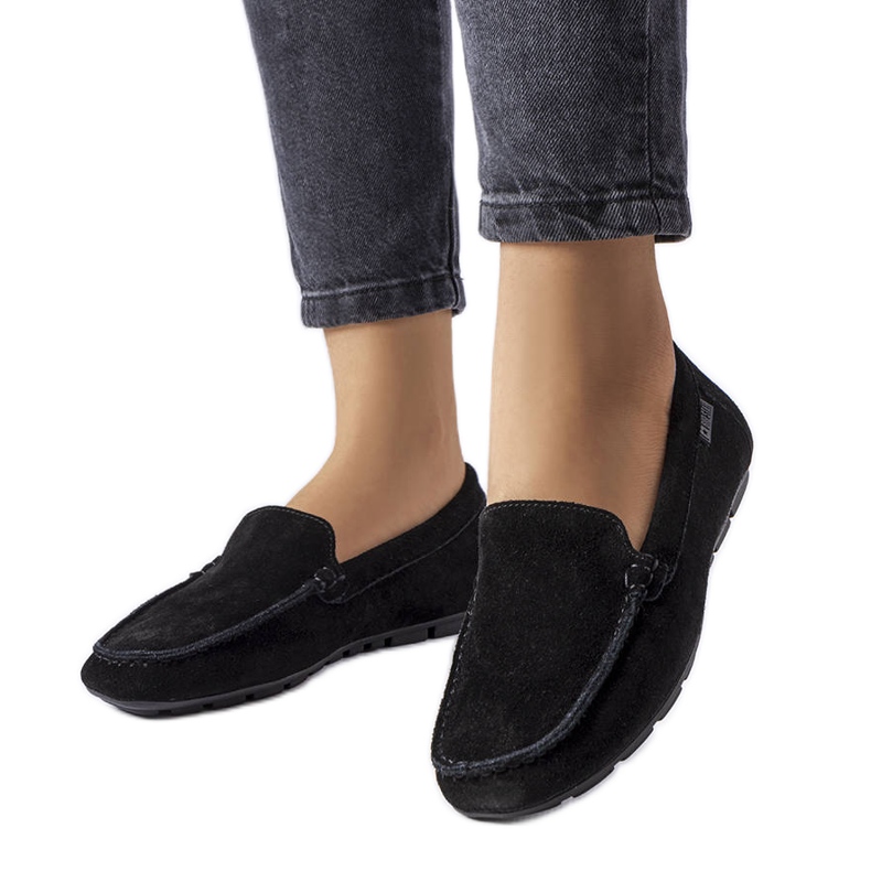 Mocasines Big Star piel negra JJ274654 negro