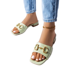 Sandalias de tacón alto con cadena verdes de Chabot