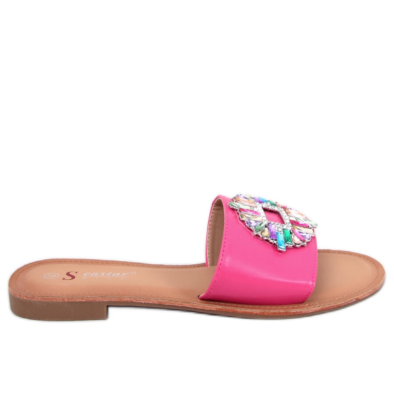 BM Pantuflas Lowell Piedra Color Fucsia rosado