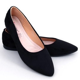 BM Bailarinas con inserto de cuero Keys Black negro