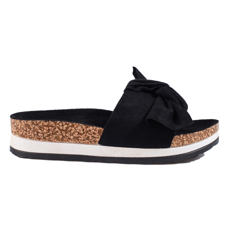 Zapatillas casa mujer ante plataforma Vinceza negro