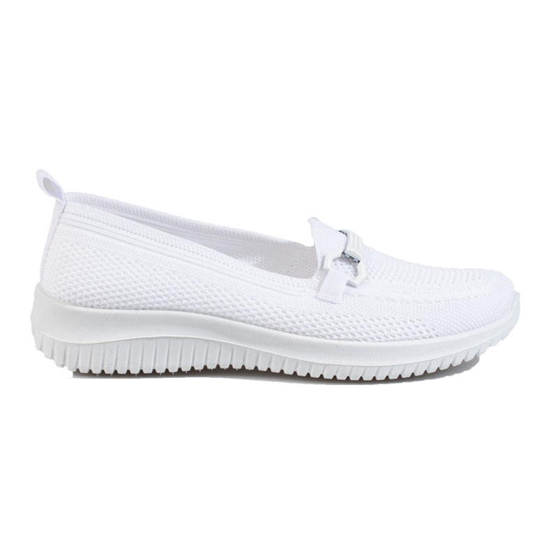 Mocasines de mujer Shelovet de textil blanco Mocasines de mujer Shelovet de textil blanco