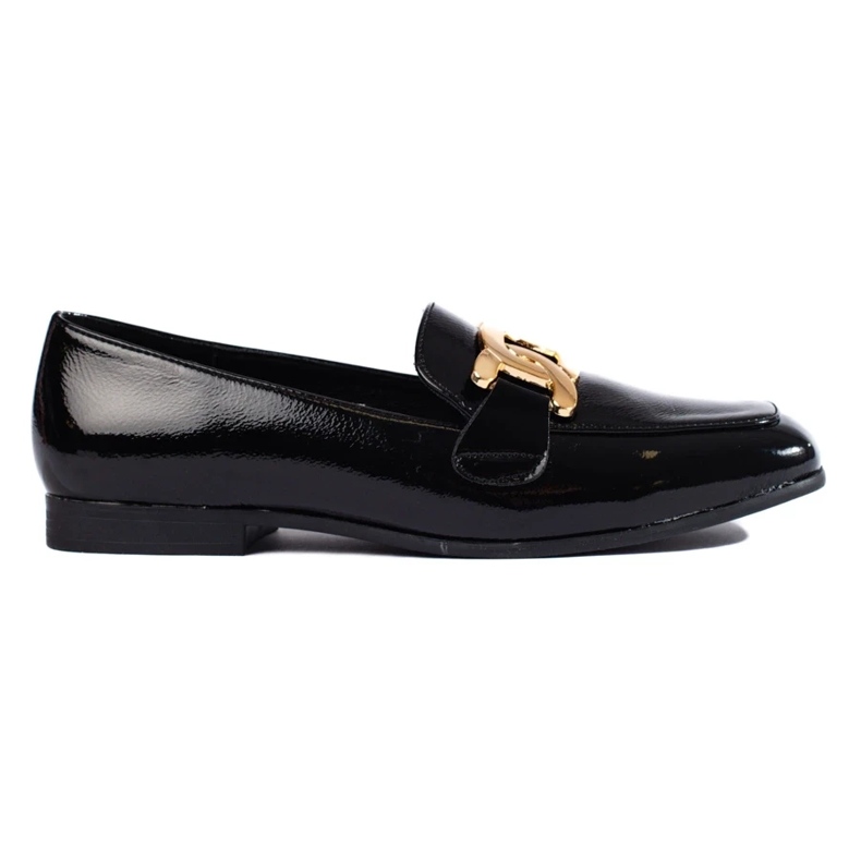 Zapato mujer charol negro con cadena Shelovet