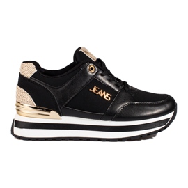 Shelovet zapatillas plataforma alta negro