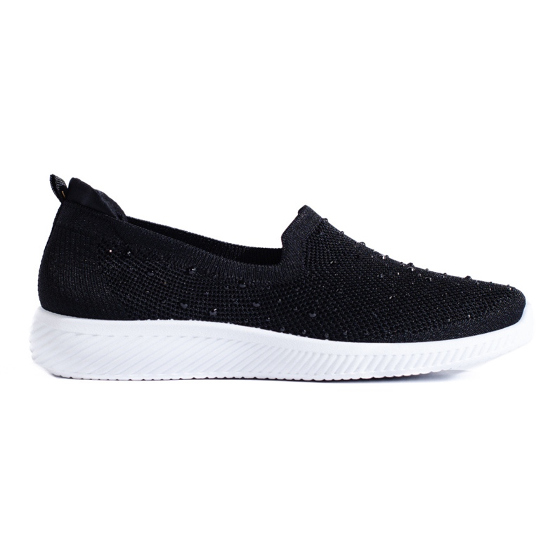 Zapatos sin cordones en tela negra con tachuelas de Shelovet negro