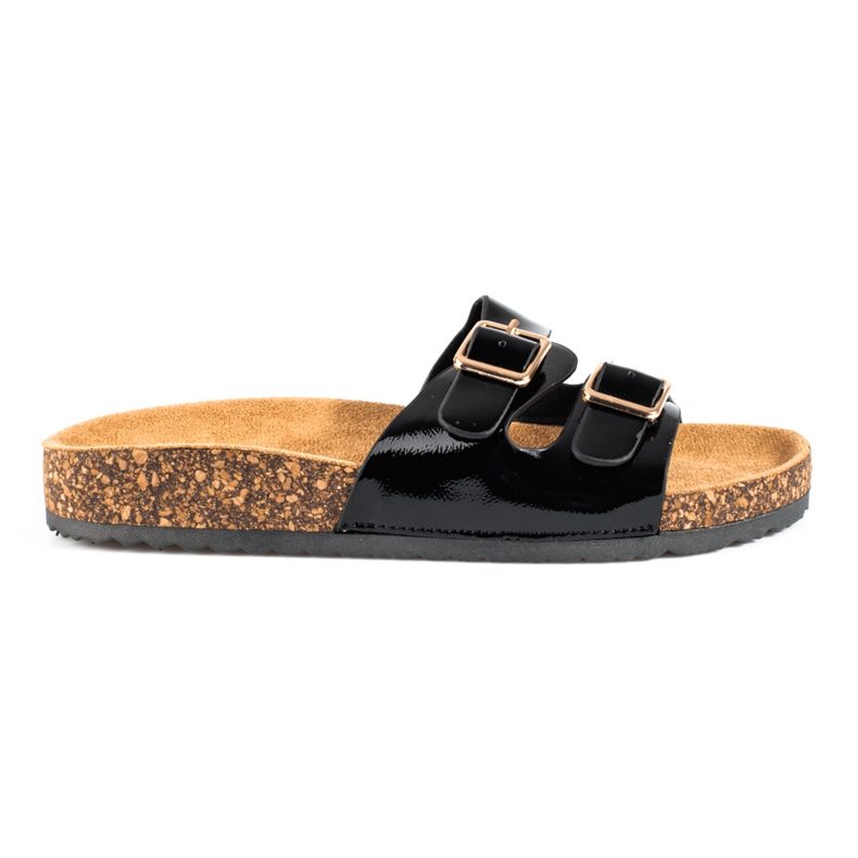 Chanclas de mujer negras con hebillas Shelovet negro