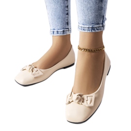 Bailarinas beige claro con lazo de Tabitha