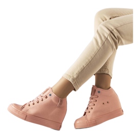 Rosa zapatillas cuña Big Star LL274036 rosado