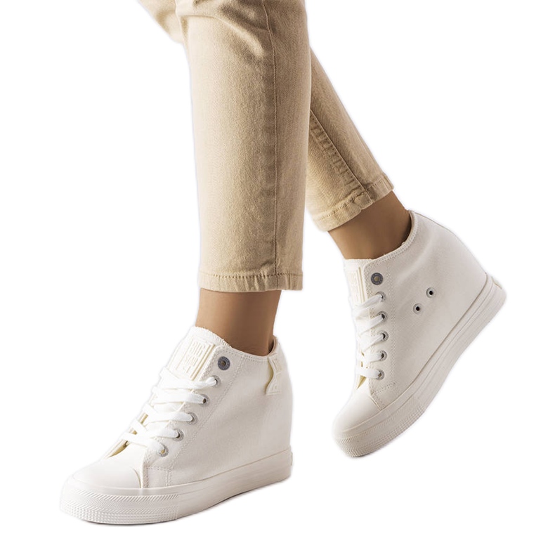Big Star LL274035 zapatillas cuña blancas blanco