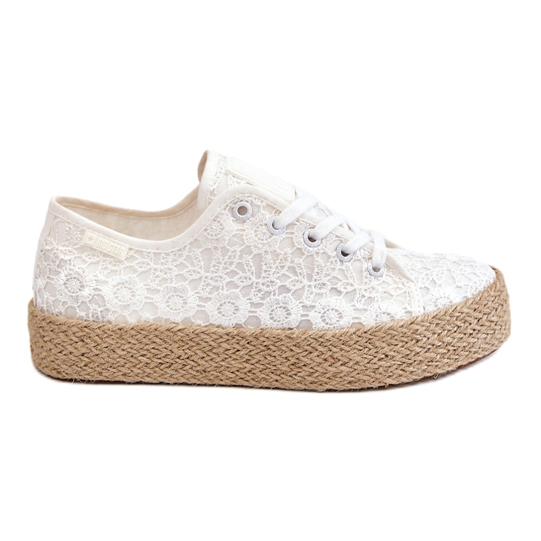 Zapatillas deportivas con plataforma trenzada Big Star para mujer LL274199 Blanco Zapatillas deportivas con plataforma trenzada Big Star para mujer LL274199 Blanco