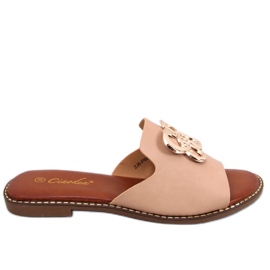BM Pantuflas Mujer Ebano Albaricoque beige