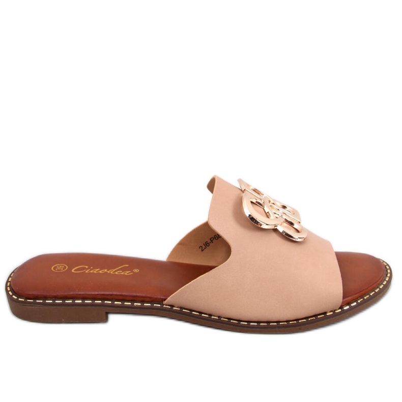 BM Pantuflas Mujer Ebano Albaricoque beige