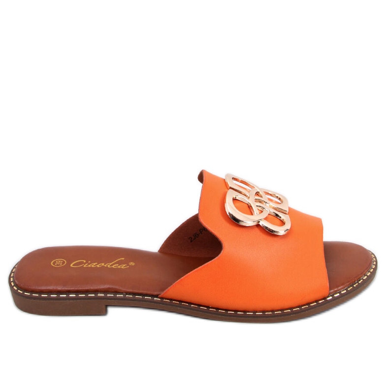 Pantuflas Mujer Ebano Naranja Pantuflas Mujer Ebano Naranja