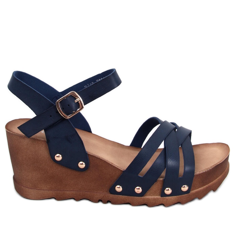 Sandalias cuña azul