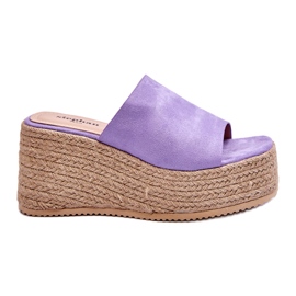 STEPHAN Pantuflas Mujer Cuña Y Plataforma Morado Ysabel violeta STEPHAN Pantuflas Mujer Cuña Y Plataforma Morado Ysabel violeta