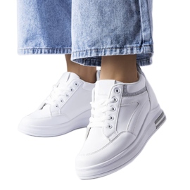 Deportivas blancas con aplicaciones de purpurina de Bonevil blanco