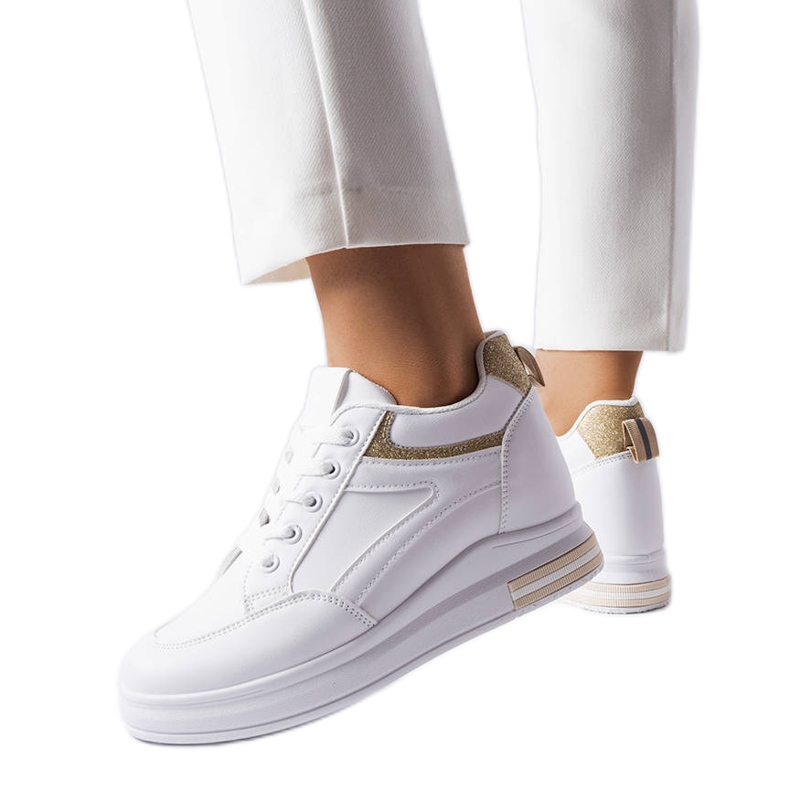 Deportivas blancas con aplicaciones de purpurina de Bonevil blanco