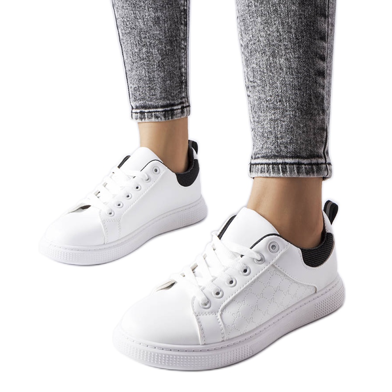 Zapatillas negras y blancas con relieve de Dreux blanco