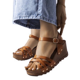 BM Sandalias marrones con cuña de Audric marrón