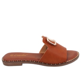 BM Chanclas de mujer Tonya Camel marrón BM Chanclas de mujer Tonya Camel marrón