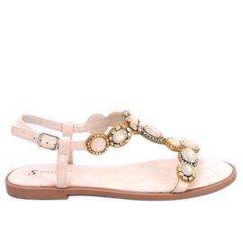 BM Sandalias con piedras de Jolene Beige