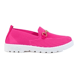 Slip on mujer tejido Shelovet fucsia rosa