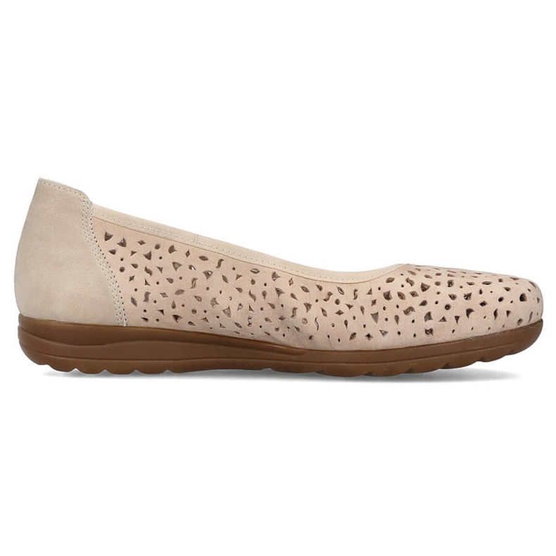 Zapato slip-on mujer cuero calado beige Rieker L9365-61 Zapato slip-on mujer cuero calado beige Rieker L9365-61
